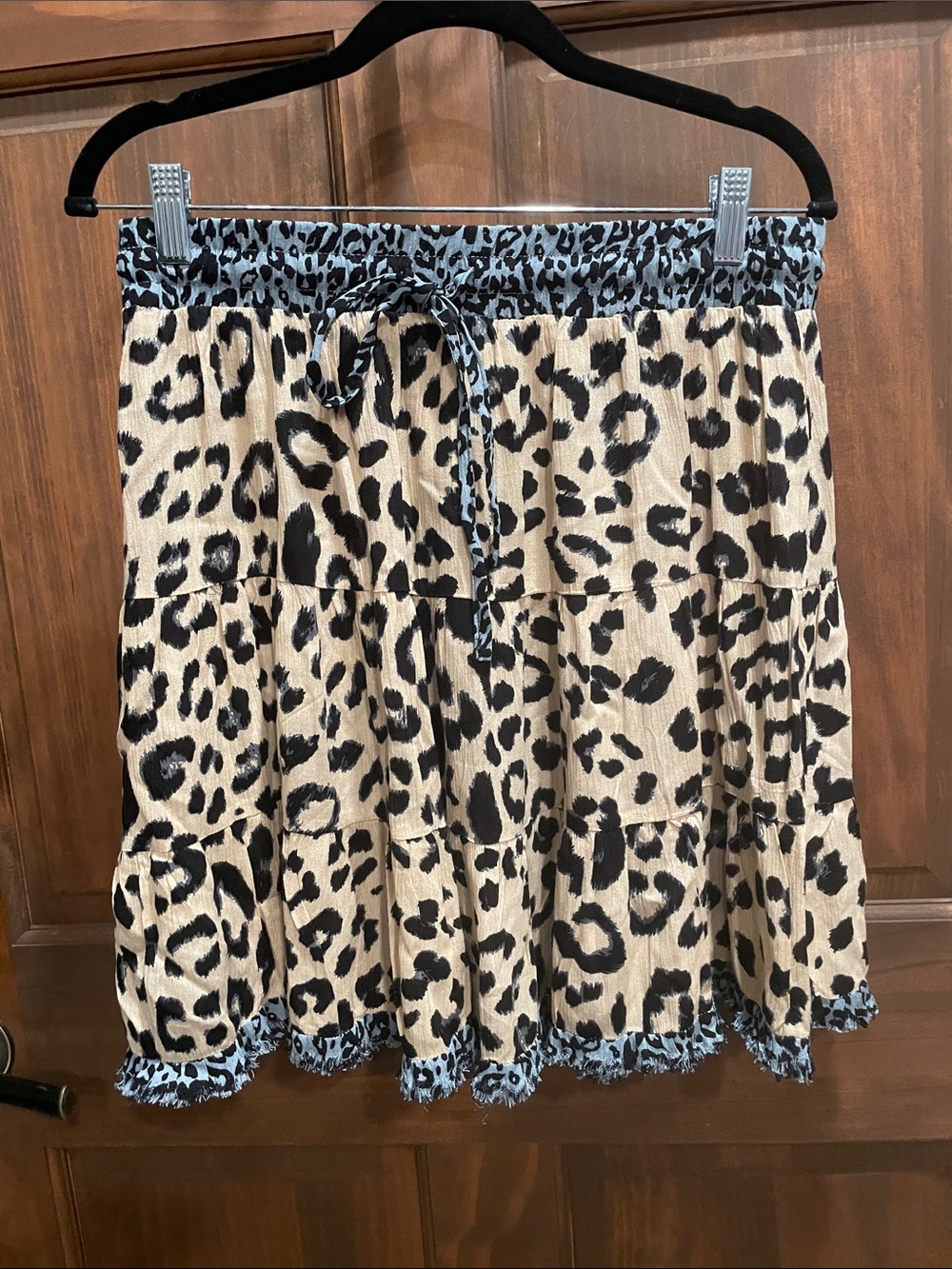 Umgee Leopard Print Skirt
